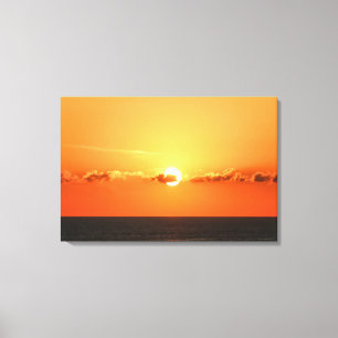 Romantischer Blick, Schöner Sonnenuntergang im Paz Leinwanddruck