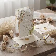 Romantischer Blumen-Charm-Creme- und Brauner Einla