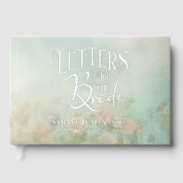 Romantischer Blumenbrief an die Braut Elegant Mode Gästebuch