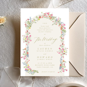 romantischer Blumengarten Hochzeit Einladung