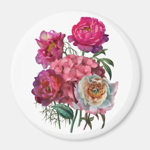 Romantischer Blumengarten Magnet