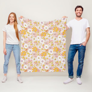 Romantischer Blumentraum Fleecedecke