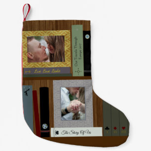 Romantischer Buchübergang Personalisiert Kleiner Weihnachtsstrumpf
