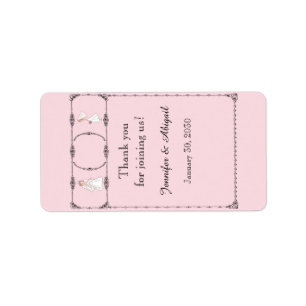 Romantischer Cartoon Brides Wedding Lip Balm Label Adressaufkleber