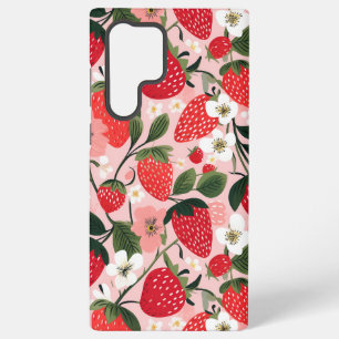 Romantischer Cotattecore Erdbeere Botanischer Gart Samsung Galaxy Hülle