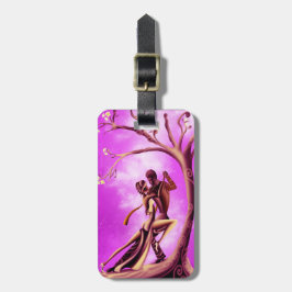 Romantischer Couple Dance Tango Gepäckmarke Gepäckanhänger