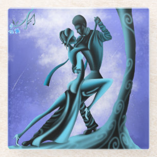 Romantischer Couple Dance Tango Glasuntersetzer