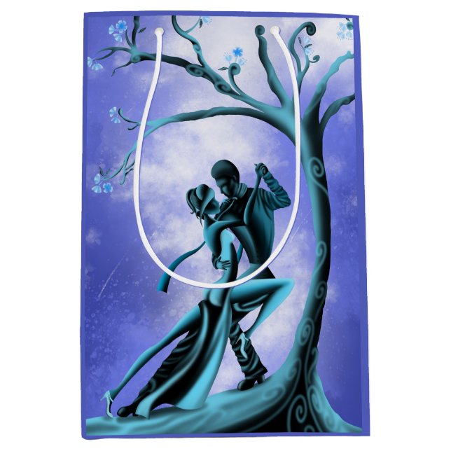 Romantischer Couple Dance Tango Mittlere Geschenktüte (Vorderseite)