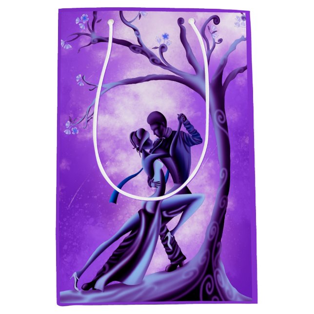 Romantischer Couple Dance Tango Mittlere Geschenktüte (Vorderseite)