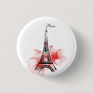 Romantischer Eiffelturm Paris Button