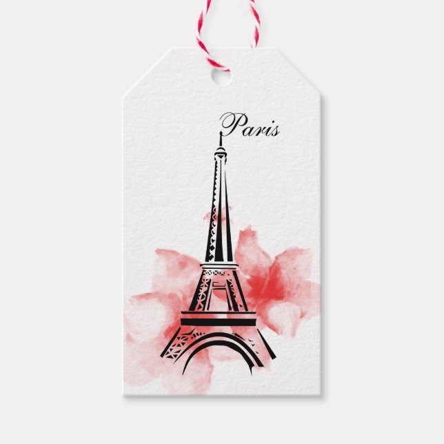 Romantischer Eiffelturm Paris Geschenkanhänger (Vorderseite)
