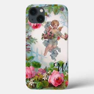 ROMANTISCHER ENGEL Sammelt rosa Rosen und Blumen title_seo2