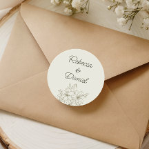Romantischer floraler Hochzeitsumschlag-Siegel-Auf