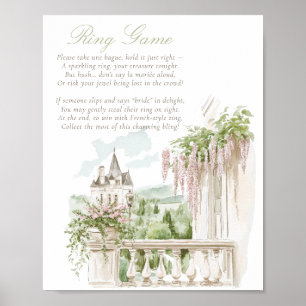 Romantischer Französischer Garten Burg Burg Poster