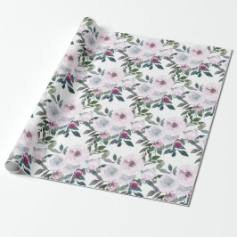 Romantischer Frühling Florals | Wasserfarbe Geschenkpapier