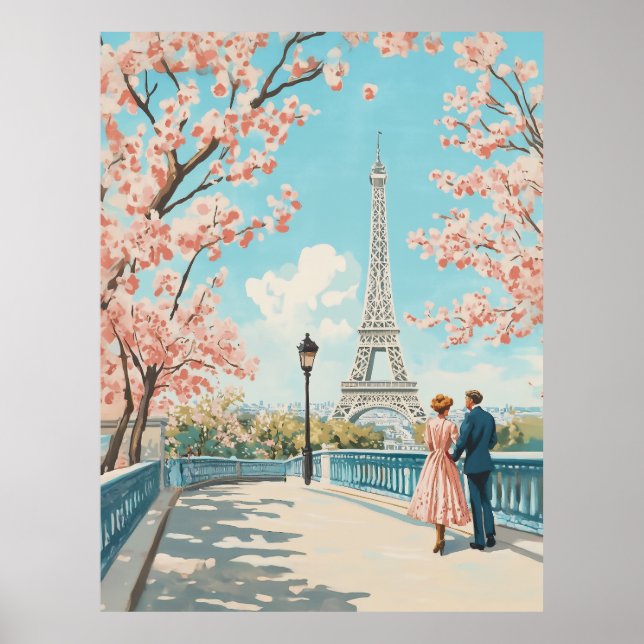 Romantischer Frühling in Paris Poster (Vorne)