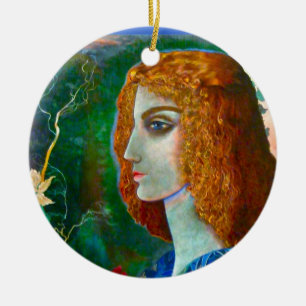 Romantischer Frühlings-Anhänger Keramik Ornament