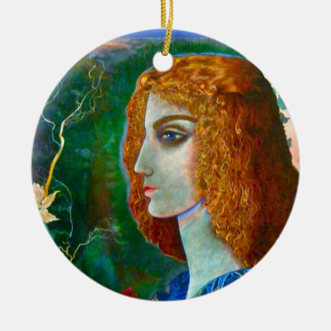 Romantischer Frühlings-Anhänger Keramik Ornament (Vorne)