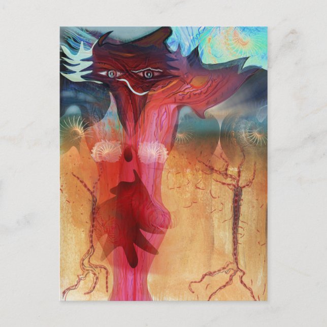 Romantischer Fuchs Postkarte (Vorderseite)