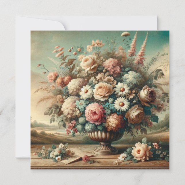 Romantischer Garten Bliss zum Geburtstag Einladung (Vorderseite)