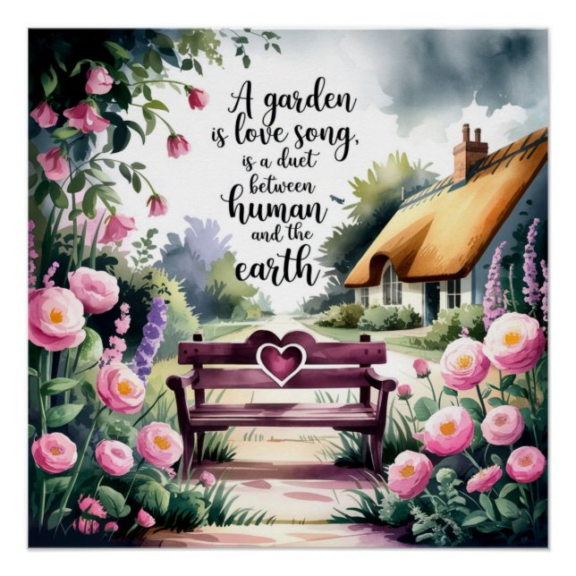 Romantischer Gartenzauber Poster (Vorderseite)