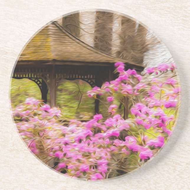 Romantischer Gazebo Getränkeuntersetzer (Vorne)