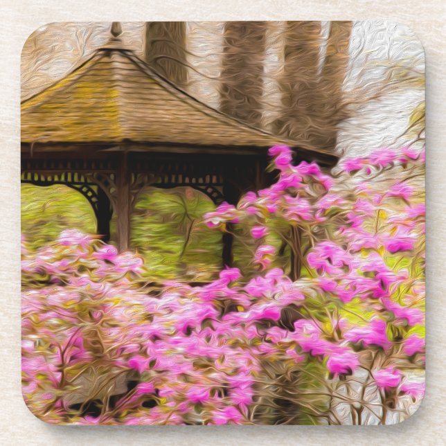 Romantischer Gazebo Untersetzer (Vorderseite)