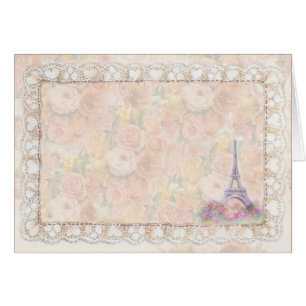 Romantischer gemalter Rosen-Eiffel-Turm