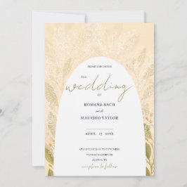 Romantischer Grüner Tee Wasserfarbe Einladung