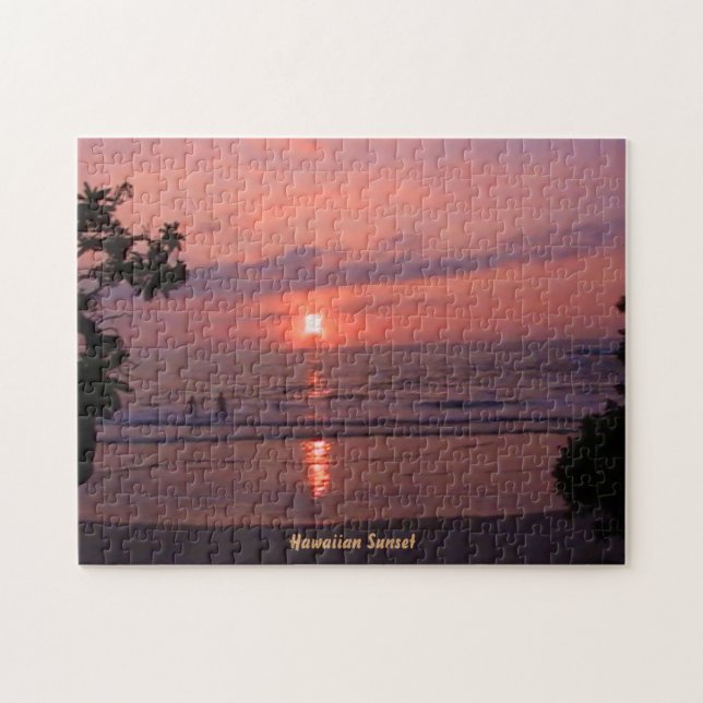 Romantischer hawaiianischer Sonnenuntergang (Horizontal)