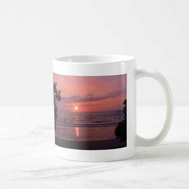 Romantischer hawaiianischer Sonnenuntergang Kaffeetasse (Rechts)