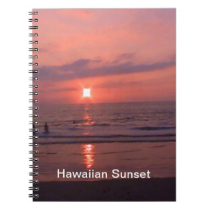 Romantischer hawaiianischer Sonnenuntergang Notizblock