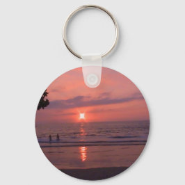 Romantischer hawaiianischer Sonnenuntergang Schlüsselanhänger