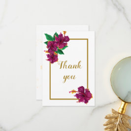 Romantischer Hibiskus Blume botanischer Dankeschön Dankeskarte