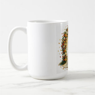 Romantischer Hochzeitsbogen mit goldenen Rosen für Kaffeetasse