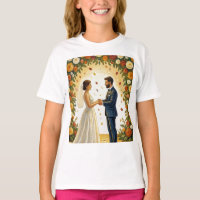Romantischer Hochzeitsbogen mit goldenen Rosen für