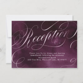 Romantischer Hochzeitsempfang für Moody-Pflaume Einladung
