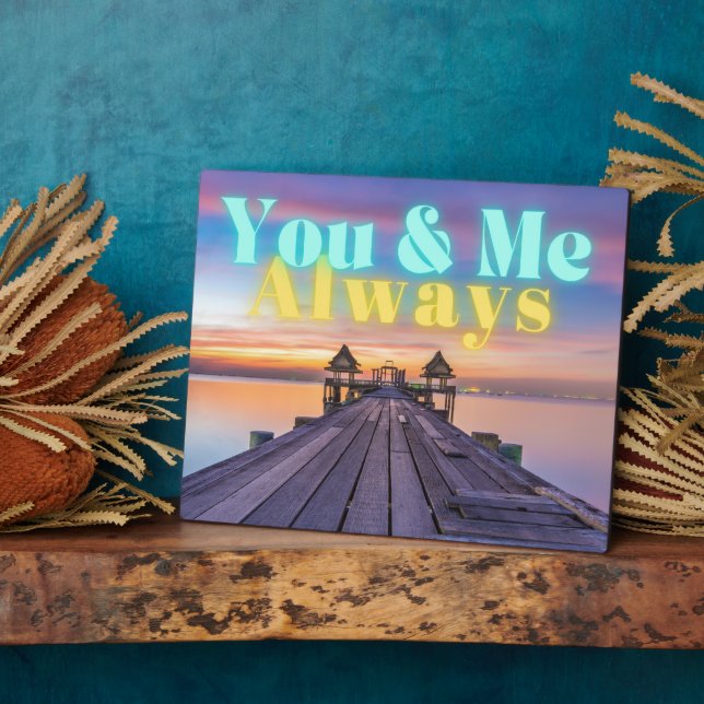 Romantischer Inseldock Fotoplatte (Seite)