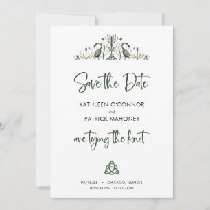 Romantischer keltischer Liebesknoten zur Hochzeit Save The Date