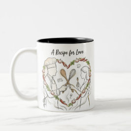 Romantischer Koch & Geschenk für kochendes Paar Zweifarbige Tasse