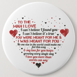 Romantischer Mann Liebe Kunst Button