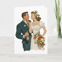 Romantischer Moment eines Hochzeitspaares im Vinta