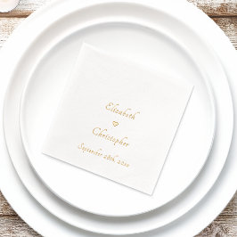 Romantischer Monogramm Hochzeitstag Party Cocktail Servietten Mit Folie