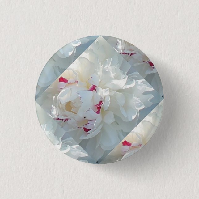 Romantischer Multi-Peony Button (Vorderseite)