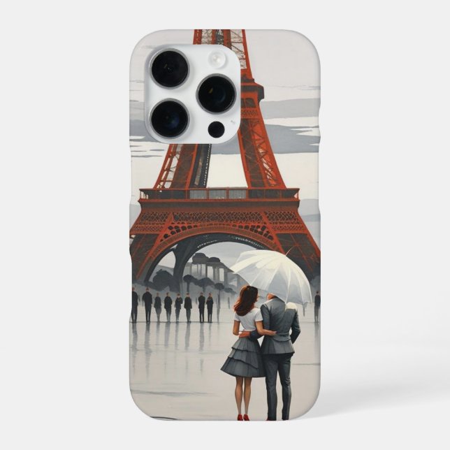 Romantischer Pariser Eiffelturm iPhone 16 Pro Hülle (Rückseite)
