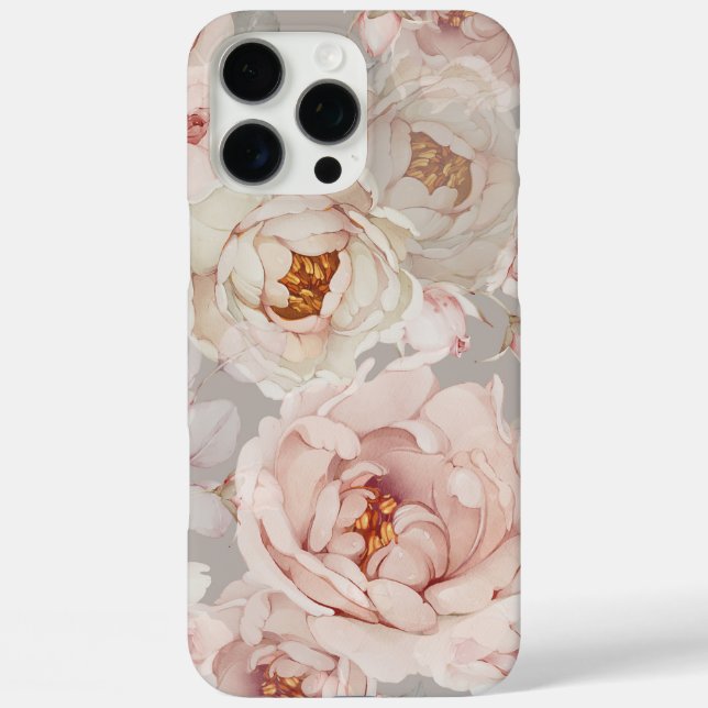 Romantischer Peony Phone Case (Rückseite)