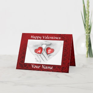 Romantischer personalisierter Valentinstag Feiertagskarte