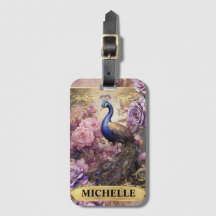 Romantischer Pfau und Lila Rose Fantasie