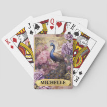 Romantischer Pfau und Lila Rose Fantasie