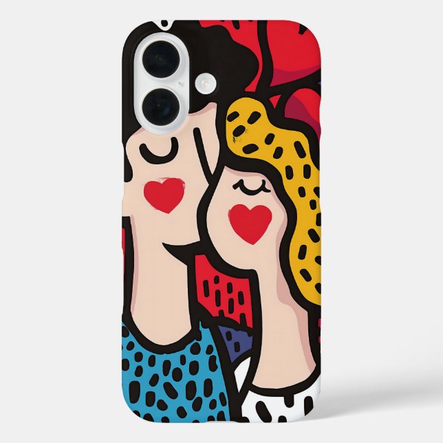 Romantischer Pop Kunst, Dichtung und Musik iPhone 16 Hülle (Rückseite)